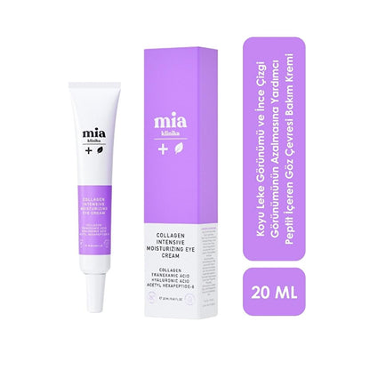 Crème anti-âge pour les yeux Mia Klinika au collagène et aux peptides - Réduit les cernes et les rides, 20 ml