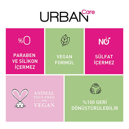 Crema para el cuidado del cabello rizado sin sulfatos Urban Care - Nutritiva, hidratante, vegana, 8.45 fl oz
