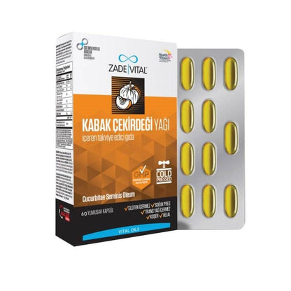 Aceite de semilla de calabaza Zade Vital 320 mg 60 cápsulas - Apoyo natural