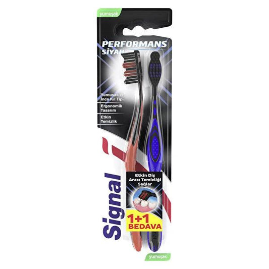 Cepillo de dientes manual de cerdas suaves Signal, paquete de 2: limpieza profunda, delicado con las encías, para una higiene bucal óptima