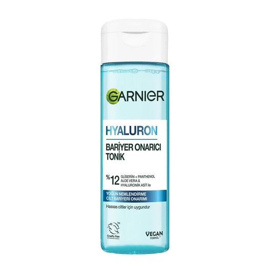 Tonique réparateur de barrière cutanée à l'acide hyaluronique Garnier - Tonique visage hydratant à l'extrait de rose pour peaux sèches et sensibles (120 ml)