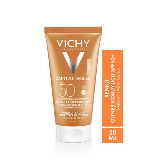 Vichy Capital Ideal Soleil BB Tinted Emulsion SPF50 Sunscreen - Waterproof, Hypoallergenic 50ml