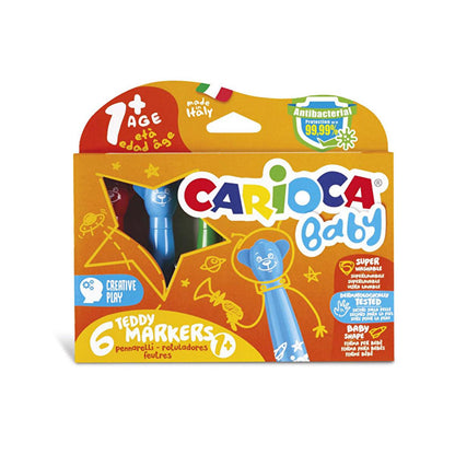Rotuladores lavables Carioca para niños - No tóxicos, diseño ergonómico, marcadores superlavables para niños a partir de 1 año