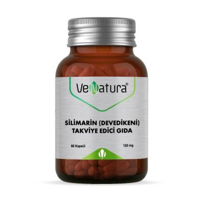 Venatura Silimarina Extracto de Cardo Mariano - 60 Cápsulas para el soporte hepático, suplemento herbal natural y desintoxicante