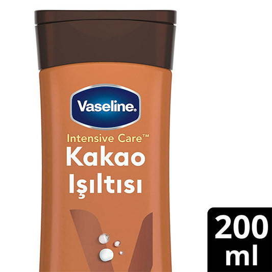 Loción corporal Vaseline Cocoa Glow: hidratación por 48 horas, fórmula de lípidos ultra hidratantes, textura no grasa para piel seca