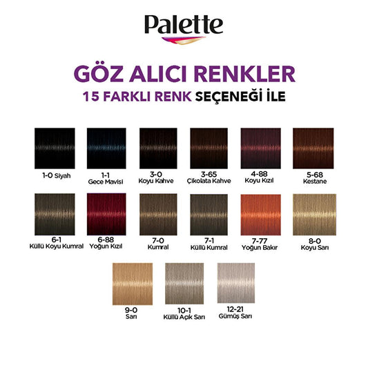 Palette Cool Ash Dark Blonde Hair Dye with Keratin & Nourishing Oils - Intense, Long-Lasting Color & Shine