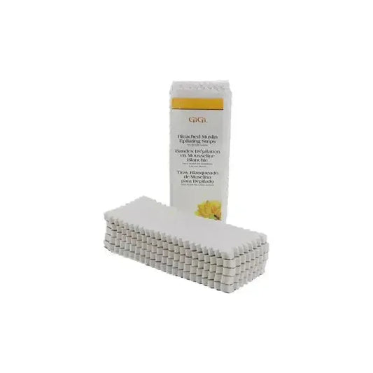Gigi Bleached Muslin Epilating Strips Small (1.75 x 4.5) 100 Strips - 16 Oz Epilating Strips Pasteur Pharmacy
