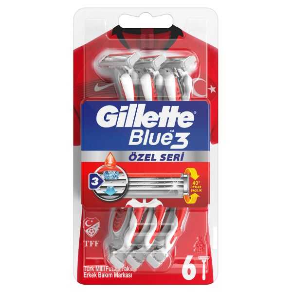 Máquinas de afeitar desechables Gillette Blue 3 Pride para un afeitado suave, 6 unidades