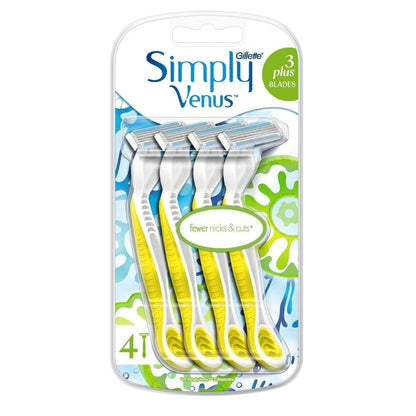 Máquinas de afeitar desechables Gillette Venus 3 para una afeitada suave, 4 unidades
