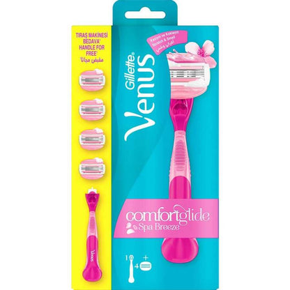 Máquina de afeitar Gillette Venus Comfortglide Spa Breeze y 4 repuestos