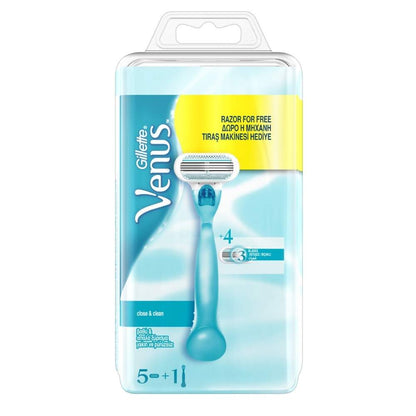Rasuradora Gillette Venus con 4 cartuchos de repuesto para una piel suave