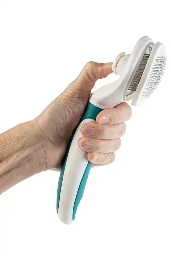 Gimdog Oval Self-Cleaning Dog Brush for Grooming 11x19.5cm