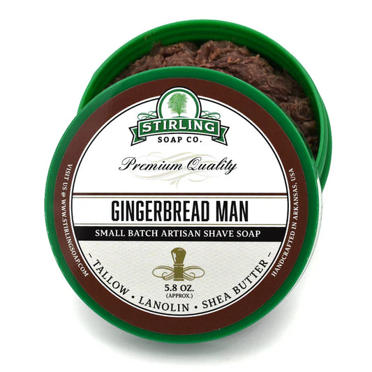 Stirling Soap Co. Gingerbread Man Shaving Collection Shaving Kit Pasteur Pharmacy Shaving Soap 5.8 Oz