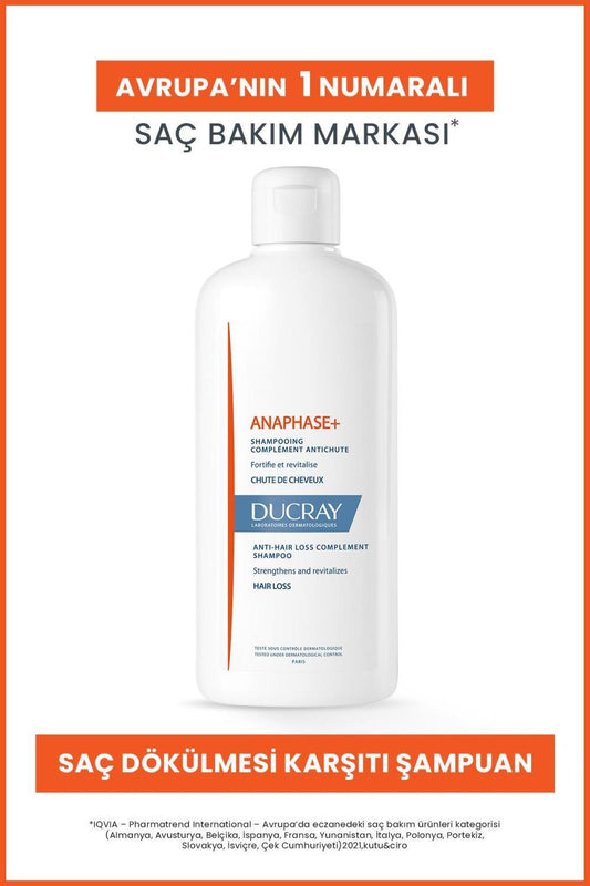 Shampooing antichute Ducray Anaphase+ - Fortifie les cheveux, formule biodégradable - 400 ml