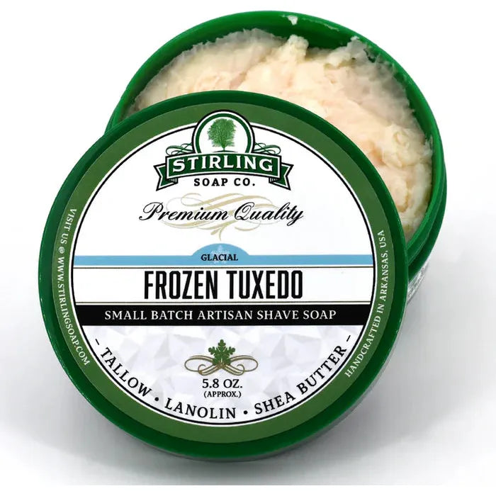 Stirling Soap Co. Frozen Tuxedo Glacial Shaving Collection Shaving Set Pasteur Pharmacy Shaving Soap 5.8oz