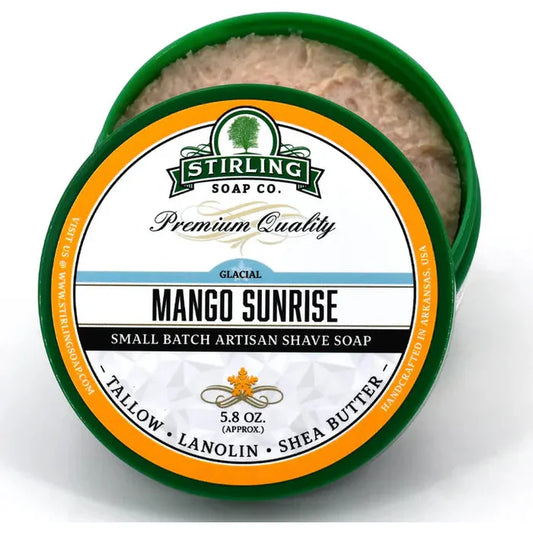 Stirling Soap Co. Mango Sunrise Glacial Shaving Collection Shaving Set Pasteur Pharmacy Shaving Soap 5.8oz