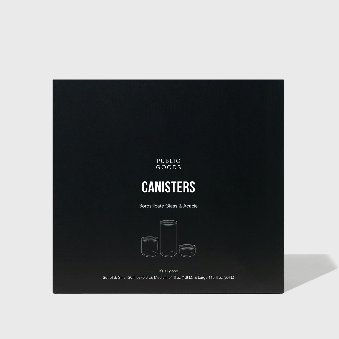 Glass Canisters (Set of 3) Public Goods
