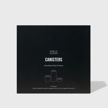Glass Canisters (Set of 3) Public Goods