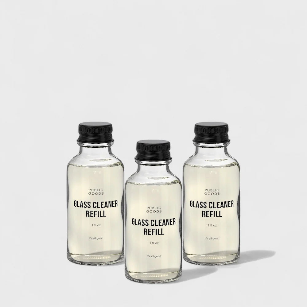 Glass Cleaner Household Public Goods Refills 3ct