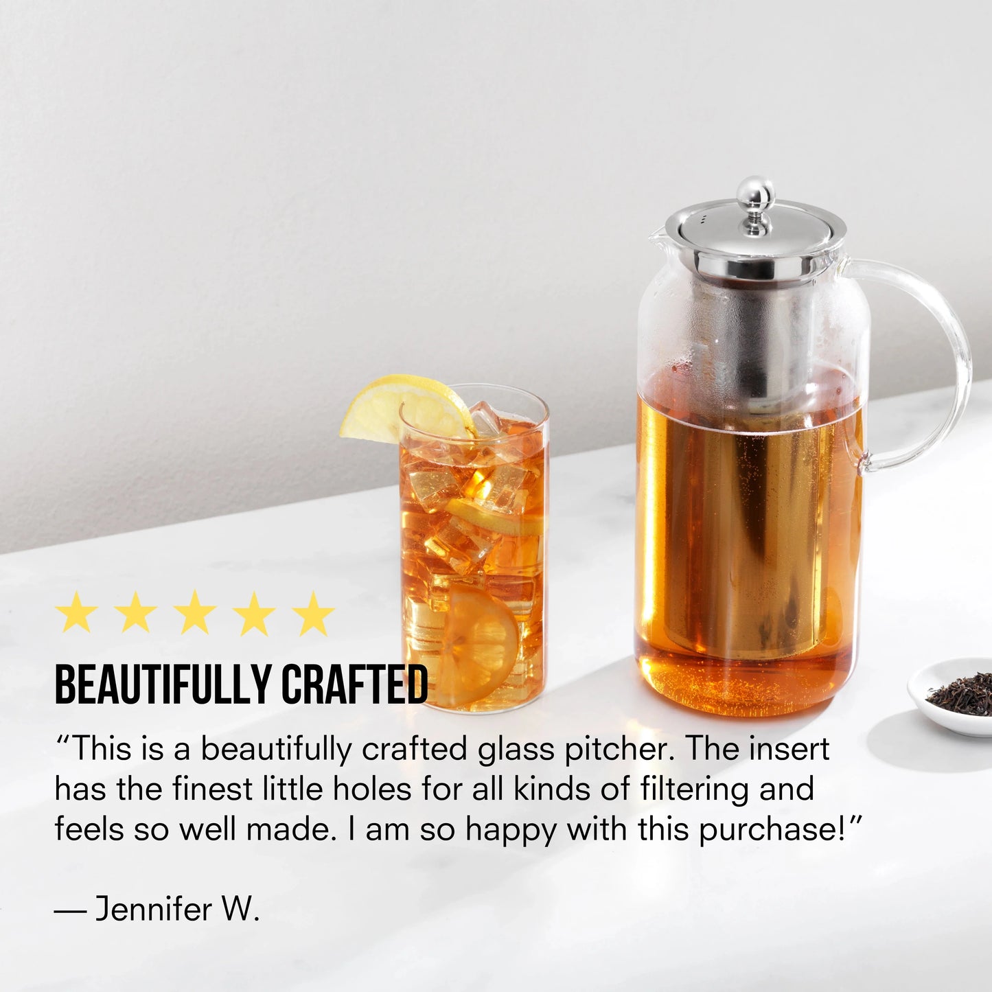 Tea & Water Glass Pitcher with Infuser Public Goods