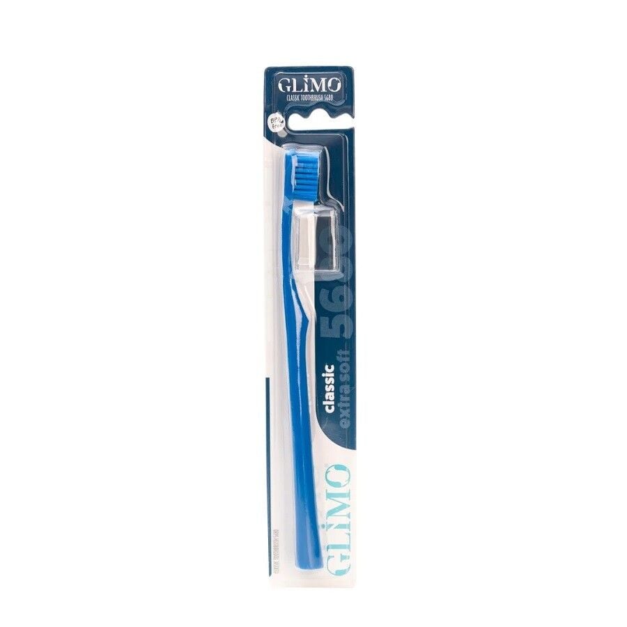 Brosse à dents orthodontique Glimo 5680+ à poils souples pour appareils dentaires