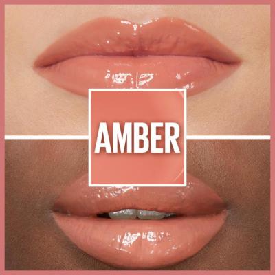 Maybelline Lifter Gloss: Brillo labial hidratante con ácido hialurónico - No pegajoso, efecto voluminizador, hermoso tono ámbar