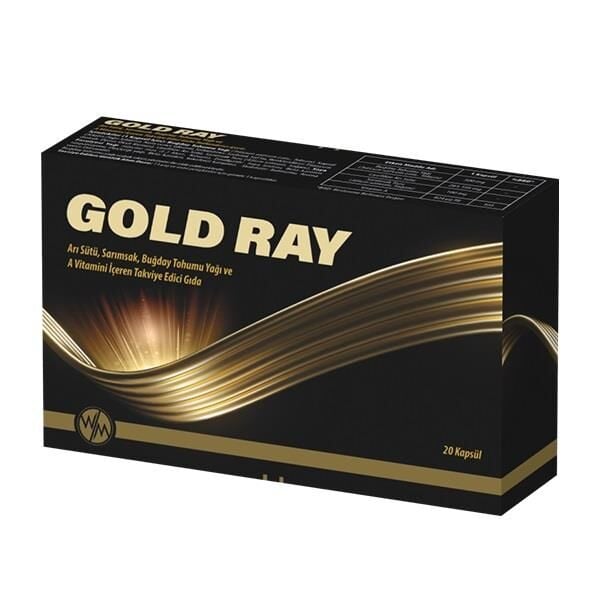 Gélules de gelée royale et d'ail World Medicine Gold Ray, boîte de 20