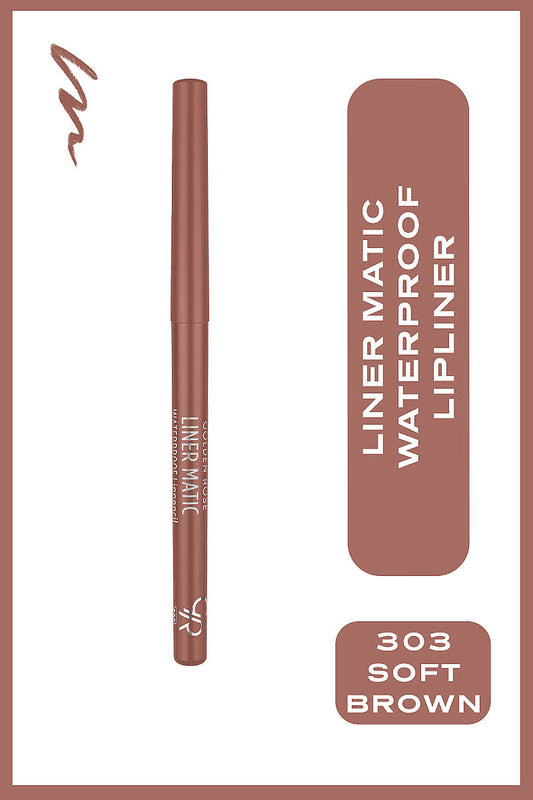 Golden Rose Liner Matic Waterproof Lip Liner 303 Soft Brown