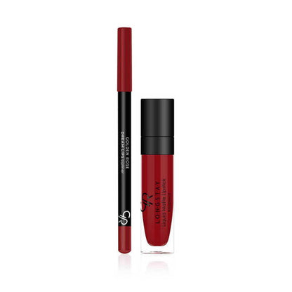 Kit de labios mate Golden Rose Scarlet Red