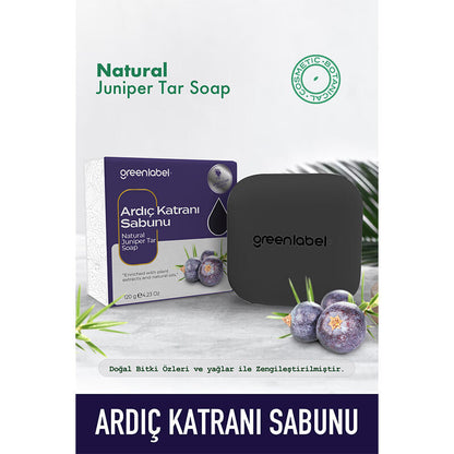 Jabón de alquitrán de enebro Greenlabel Limpiador equilibrante de sebo 120 g