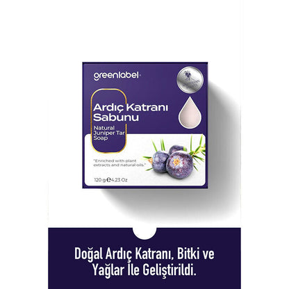 Jabón de alquitrán de enebro Greenlabel Limpiador equilibrante de sebo 120 g