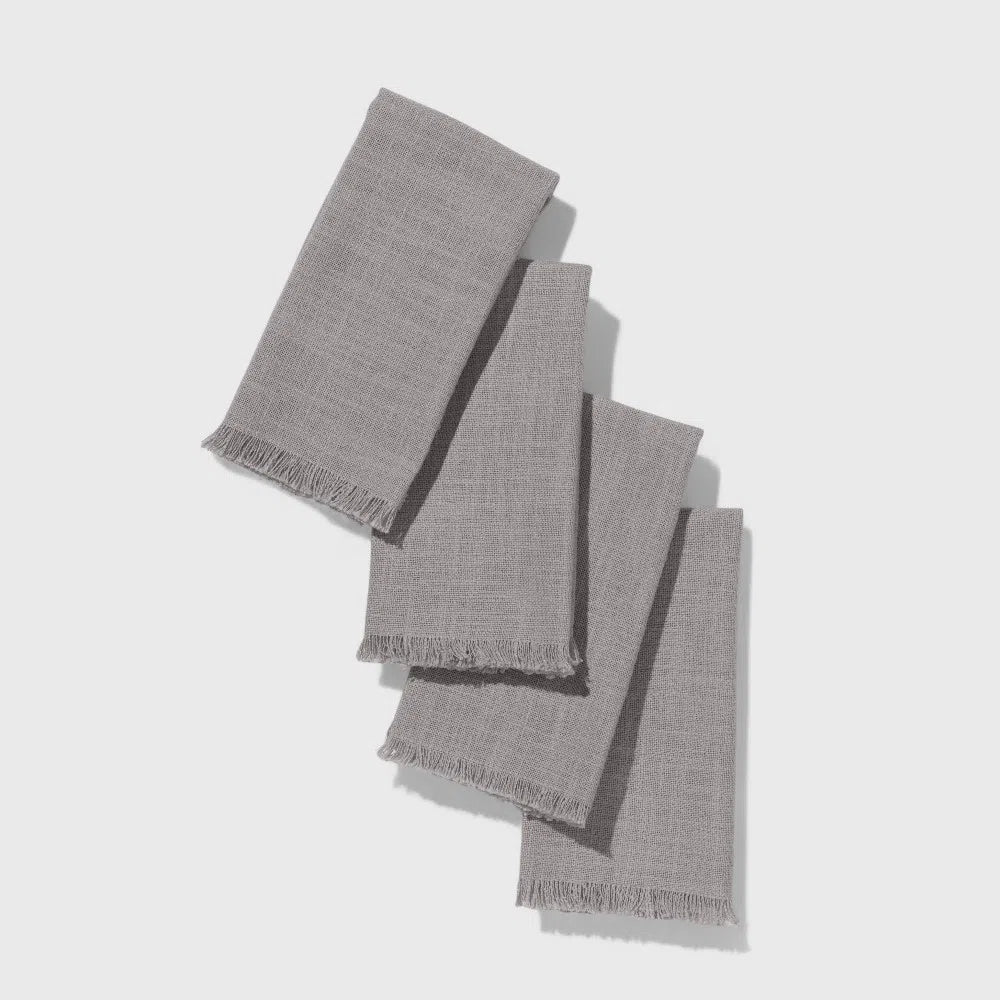 Organic Cotton Napkins (Set of 4) Household Public Goods Grey