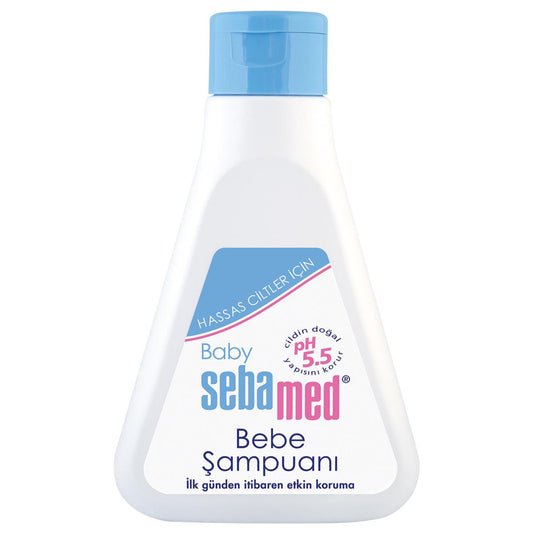 Shampoing bébé Sebamed 250 ml - Doux, pH équilibré pour peau sensible, sans savon ni agents alcalins, formule sans larmes