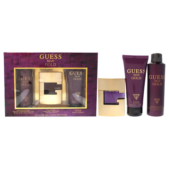 Guess Gold 3 Piece Gift Set Men's Gift Sets Guess