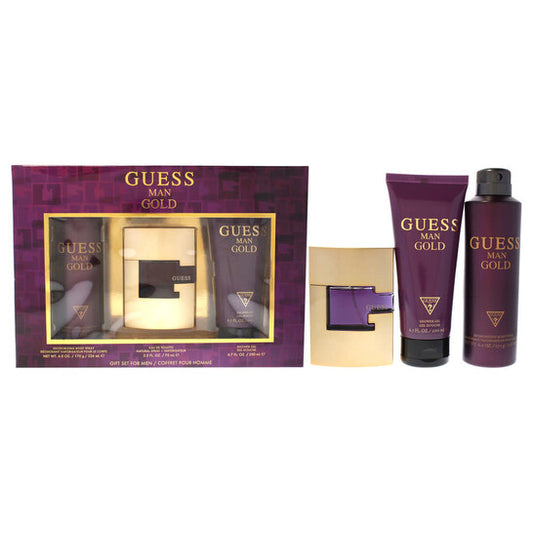 Guess Gold 3 Piece Gift Set Men's Gift Sets Guess