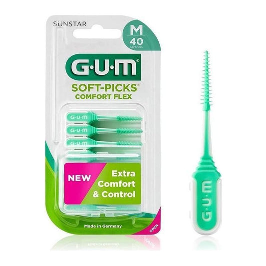 GUM Cool Mint Soft-Picks Comfort Flex M 40 Dental Picks Pasteur Pharmacy