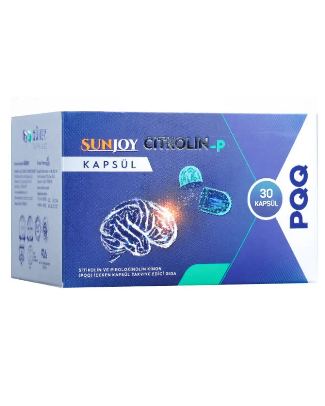 Guney Farma Ilac Sunjoy Citkolin-P Dietary Supplement 30 Capsules