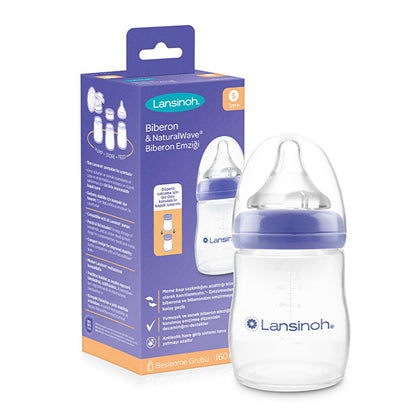 Tétine pour biberon Lansinoh NaturalWave – Anti-colique, sans BPA, facilite la transition de l'allaitement au biberon pour les nouveau-nés et les nourrissons