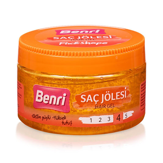 Benri Hair Gel 250ml - Strong Hold Styling Product for All Hair Types