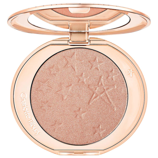 Charlotte Tilbury Glow Glide Face Architect Highlighter - Liquid-Like Powder Highlighter for Radiant Glow, Cruelty-Free, Refillable Compact