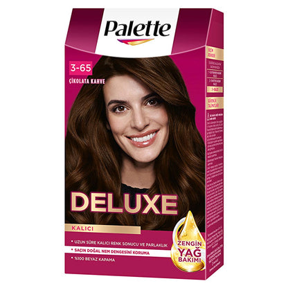 Tinte para el cabello Palette Deluxe Chocolate: color intenso, duradero y brillante - Coloración permanente 3-65 Chocolate