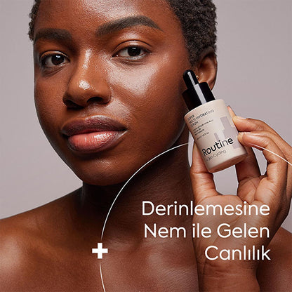 Sérum à l'acide hyaluronique et vitamine B5 Routine+ - Hydratation intense 24 heures, soin végan et sans cruauté envers les animaux