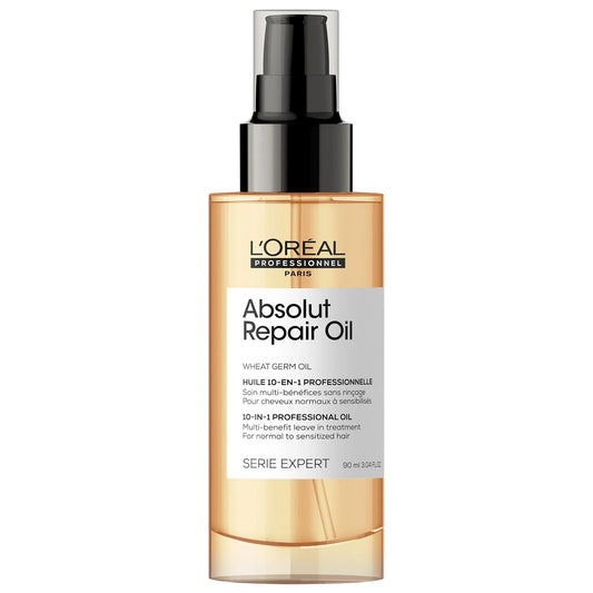 Huile capillaire 10-en-1 Absolut Repair pour cheveux secs et abîmés - Soin hydratant et thermo-protecteur