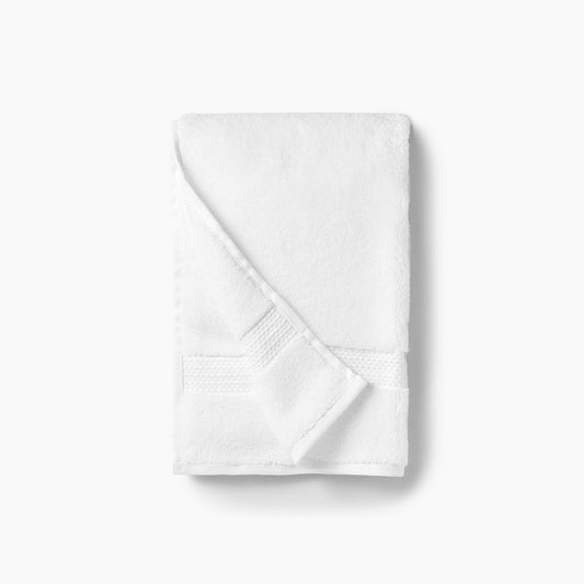 Toalla de mano blanca de algodón orgánico