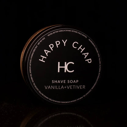 Happy Chap Vanilla + Vetiver Shaving Collection Shaving Kit Pasteur Pharmacy Shave Soap