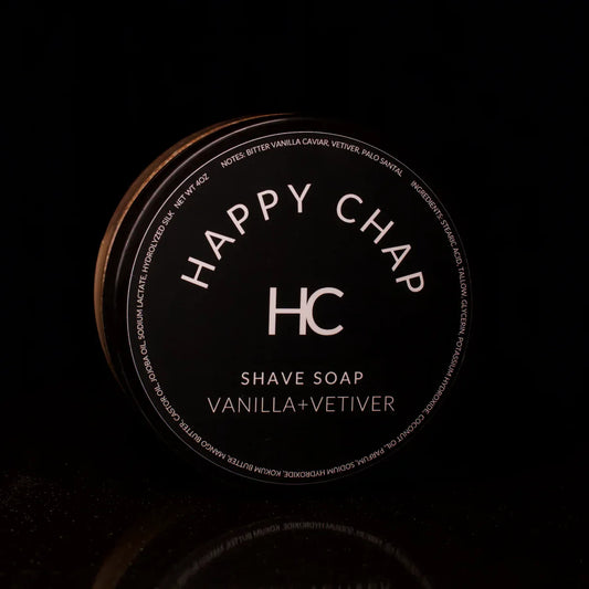 Happy Chap Vanilla + Vetiver Shaving Collection Shaving Kit Pasteur Pharmacy Shave Soap