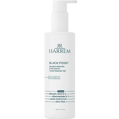 Gel nettoyant clarifiant pour le visage Harrem Black Point à l'acide salicylique 200 ml