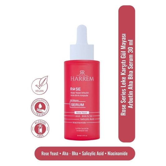 Harrem Rose Series Arbutin & AHA BHA Brightening Serum 30ml