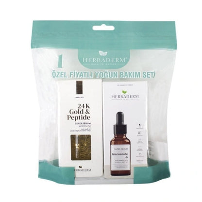 Coffret de soin hydratant Herbaderm pour une peau éclatante, 2 pièces