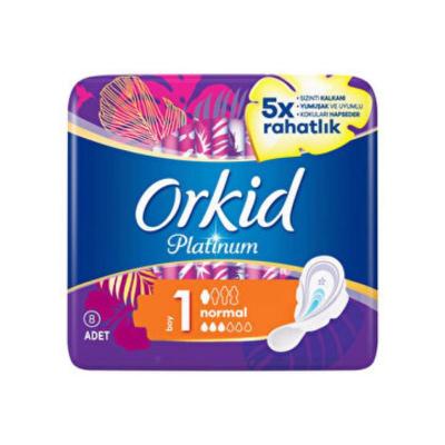 Serviettes hygiéniques Orkid Platinum Ultra Normal - 8 unités, protection menstruelle douce et fiable pour les femmes